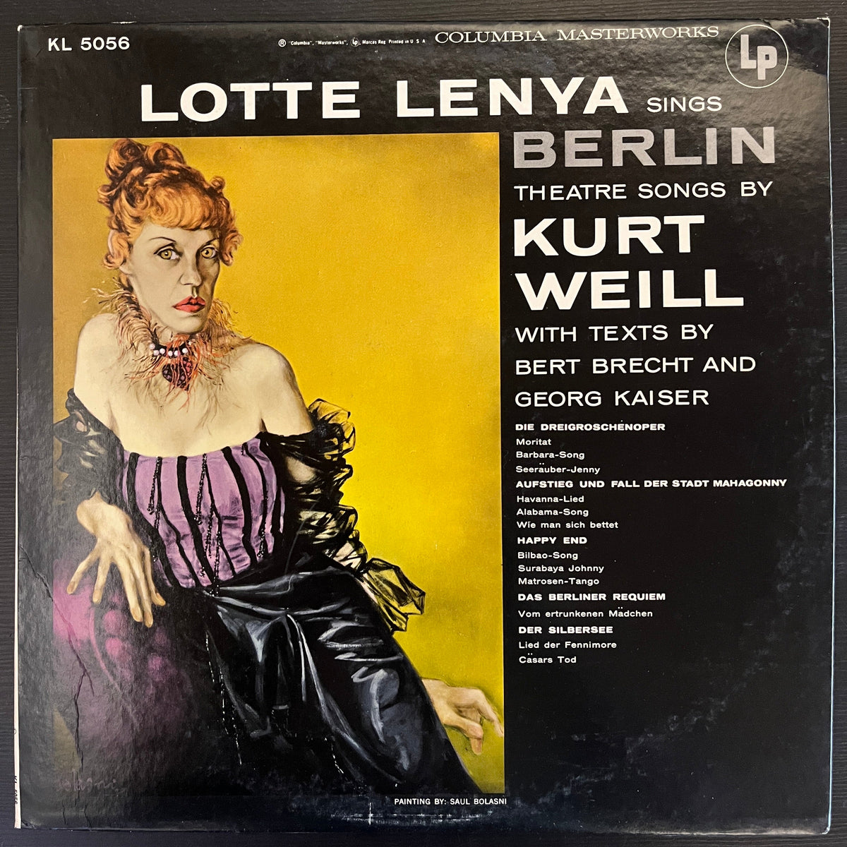 Lotte Lenya - Lotte Lenya Sings Berlin Theatre Songs By Kurt Weill ( (Used Vinyl - VG) KV Marketplace-Music History