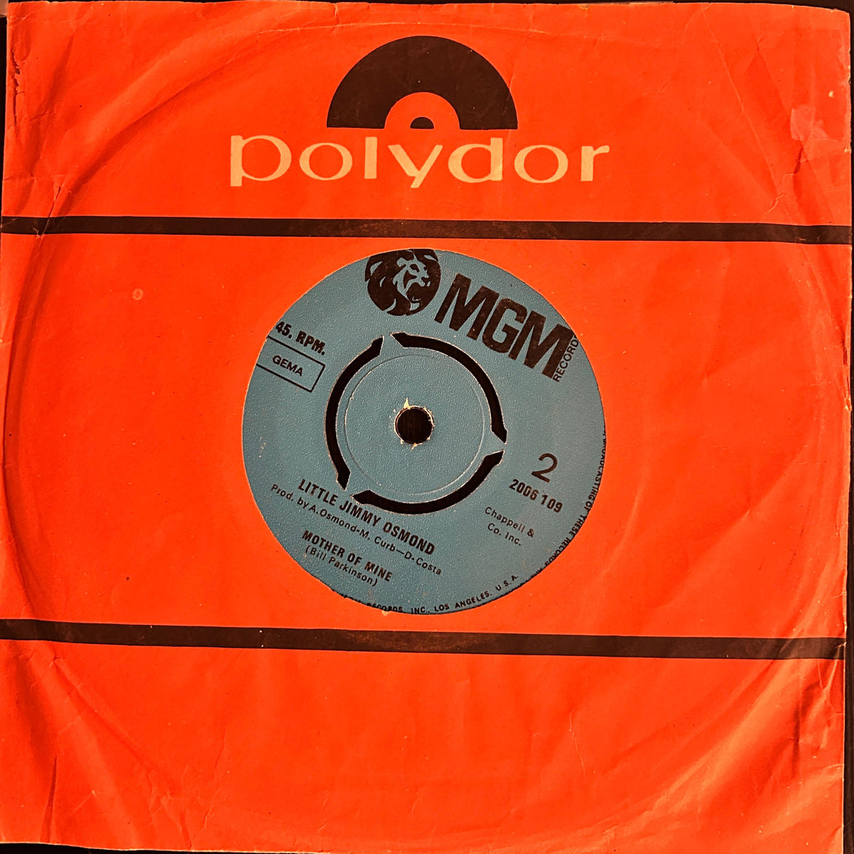 Little Jimmy Osmond – Long Haired Lover From Liverpool (7 Inch Disc - EP)(Used Vinyl - VG) NJ Marketplace-Music History