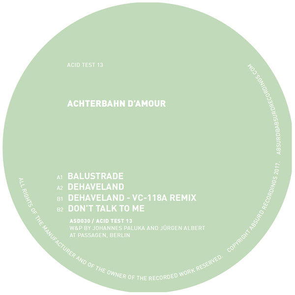 Achterbahn D'Amour - Acid Test 13 (VINYL) |--Music History