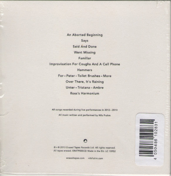 Nils Frahm - Spaces (CD) | Mint (M) Mint (M)-Music History