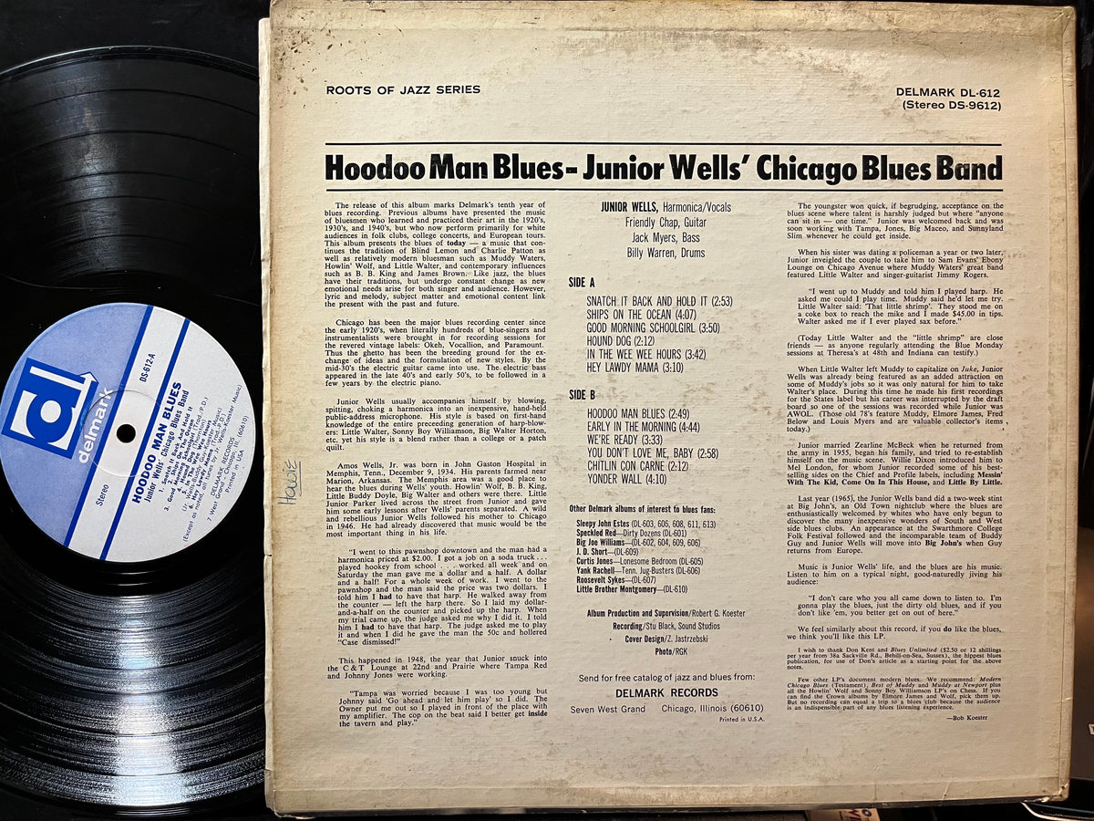 Junior Wells' Chicago Blues Band - Hoodoo Man Blues (VINYL LP Delmark Records DS-9612 1966) | USED Very Good (VG) Very Good (VG)-Music History