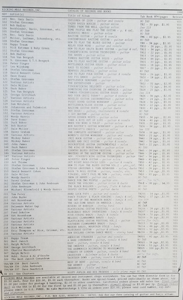 Various - Kicking Mule's Flat Picking Guitar Festival | Near Mint (NM) Near Mint (NM)-Music History