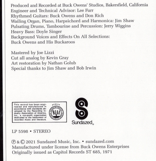 Buck Owens And His Buckaroos - Bridge Over Troubled Water | Mint (M) Mint (M)-Music History