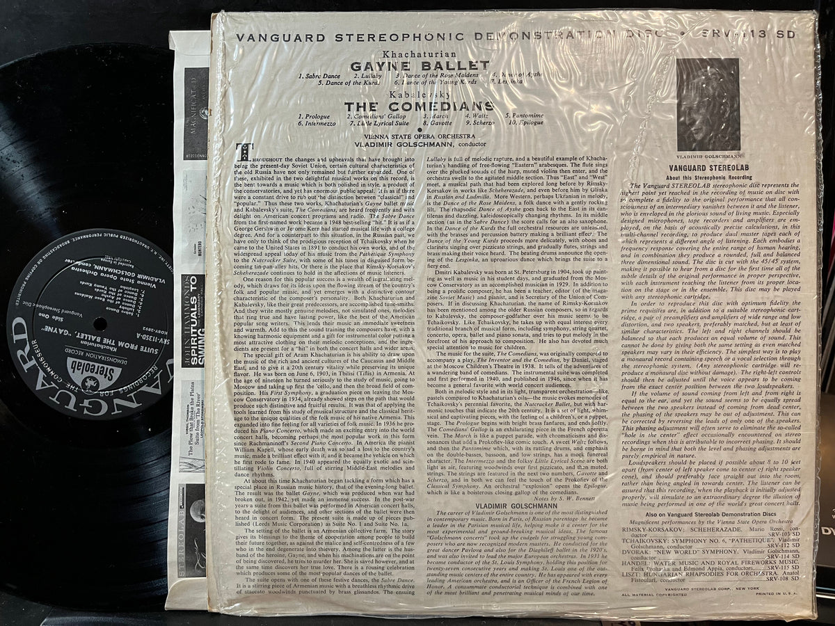 Aram Khatchaturian - Suite From Gayne / Suite, The Comedians (VINYL) | Near Mint (NM) Near Mint (NM)-Music History