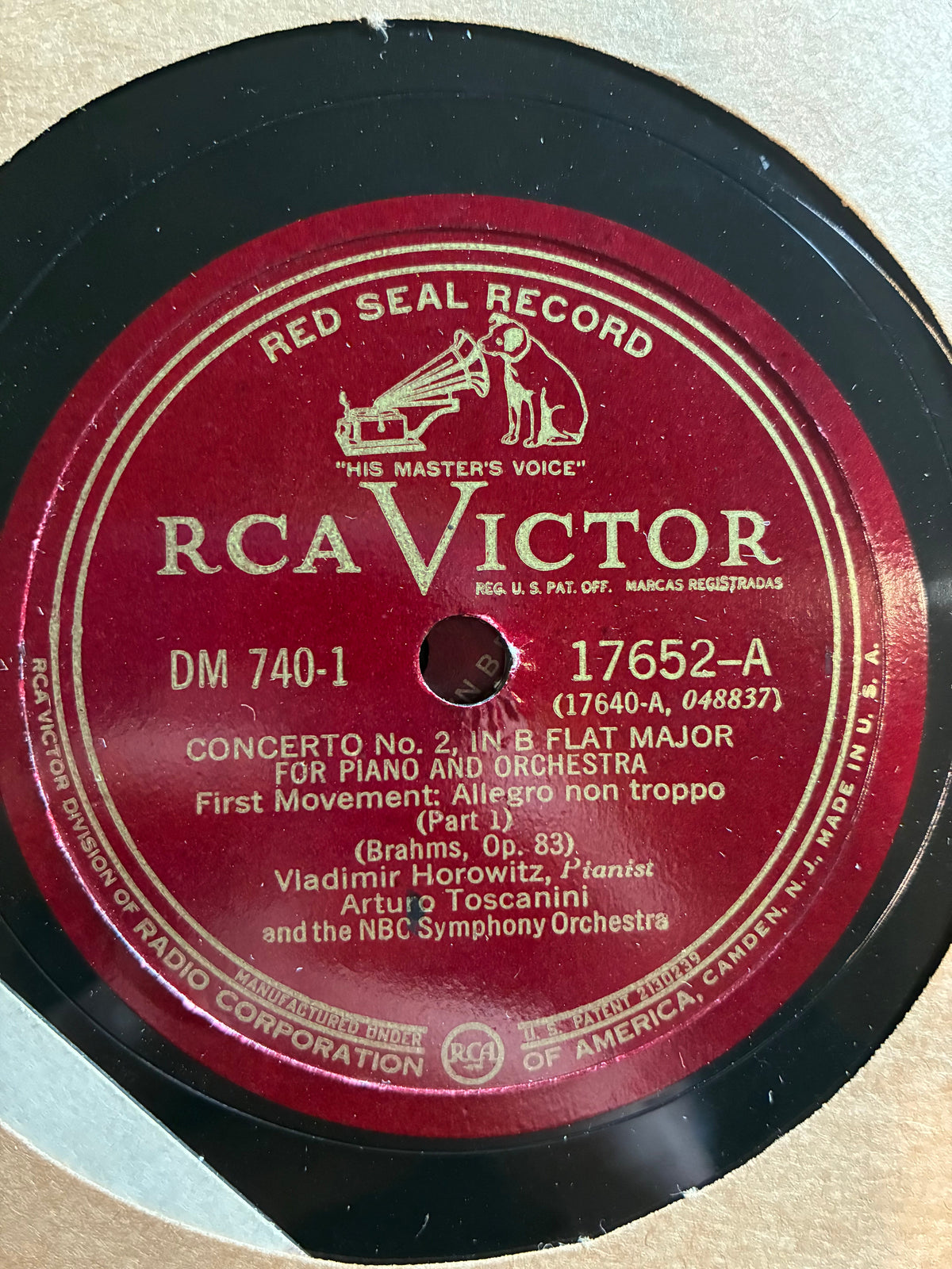 Johannes Brahms - Concerto No. 2, In B Flat Major For Piano And Orchestra, Op. 83 (6x SHELLAC *78RPM*) | Near Mint (NM or M-) Very Good Plus (VG+)-Music History