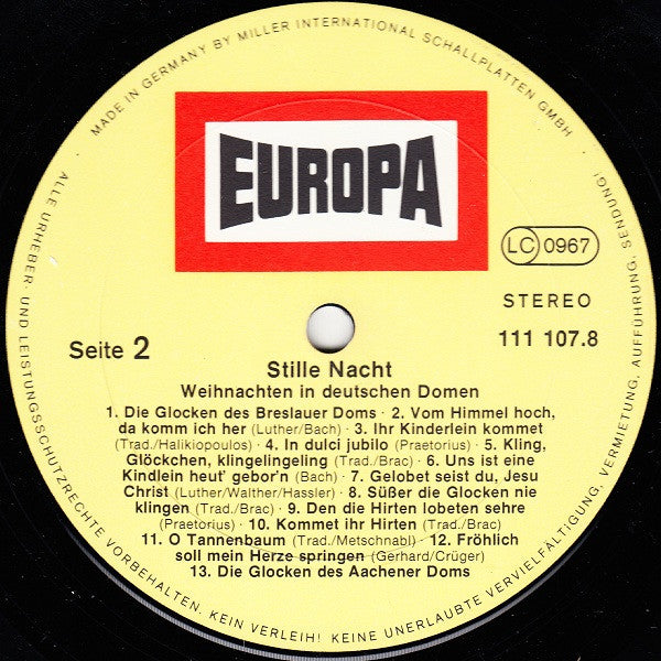 Ruhpoldinger Kinderchor - Stille Nacht - Weihnachten In Deutschen Domen | Near Mint (NM) Near Mint (NM)-Music History