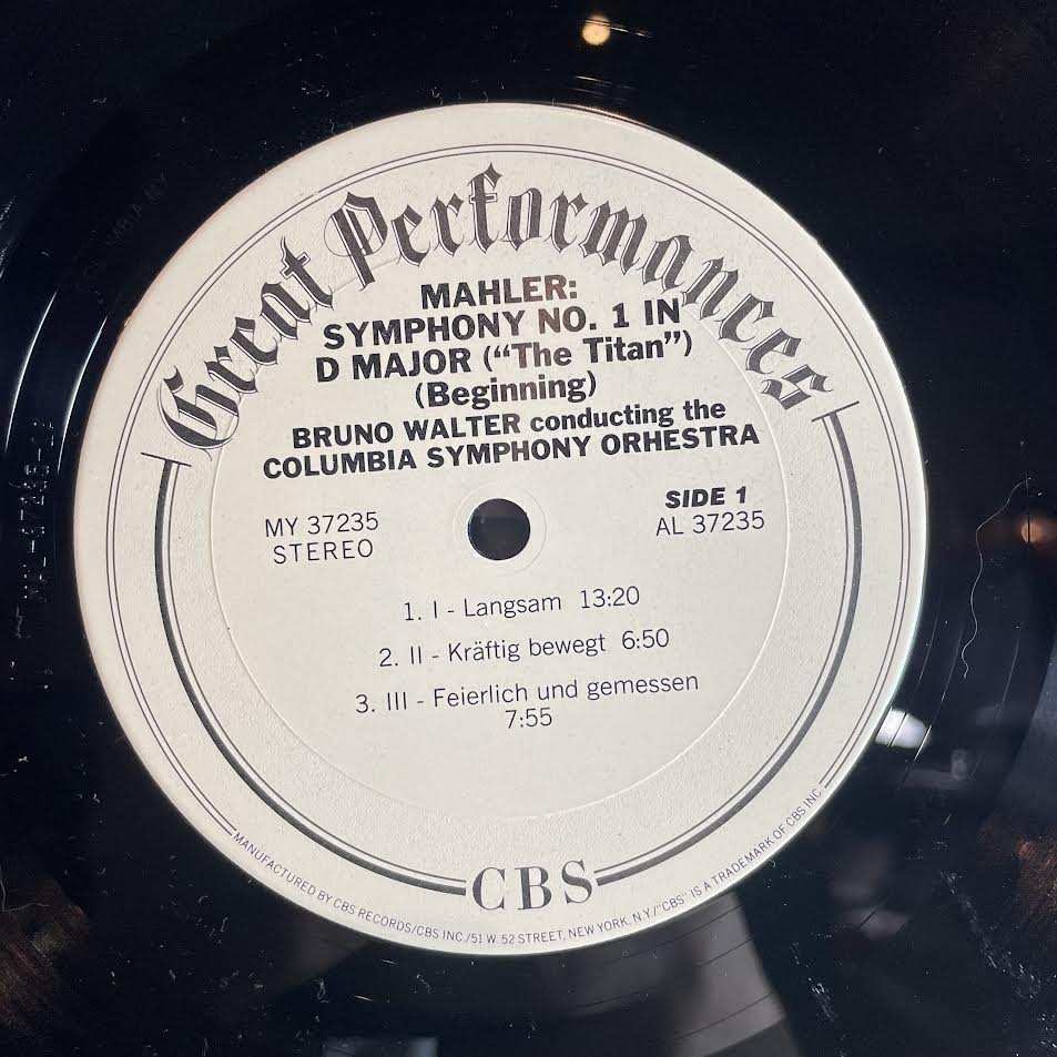 Gustav Mahler - Mahler's 1st Symphony In D Major "Titan" (VINYL) | Near Mint (NM) Near Mint (NM)-Music History
