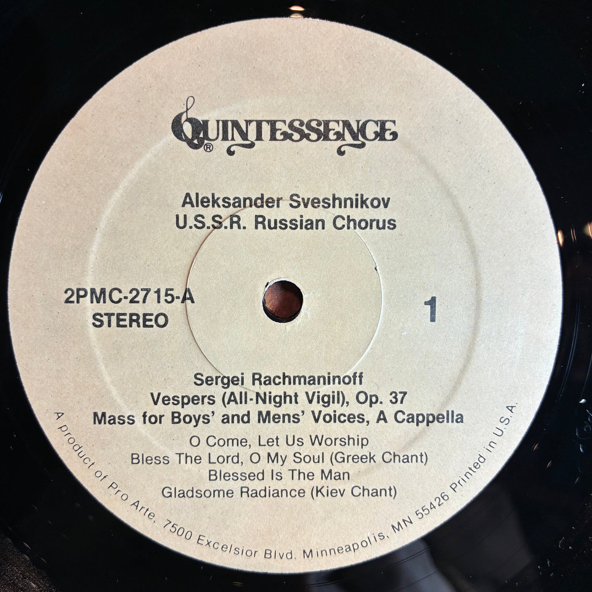 Александр Свешников - Rachmaninoff Vespers (All-Night Vigil), Op. 37 (2x VINYL) | Near Mint (NM or M-) Very Good Plus Plus (VG++)-Music History