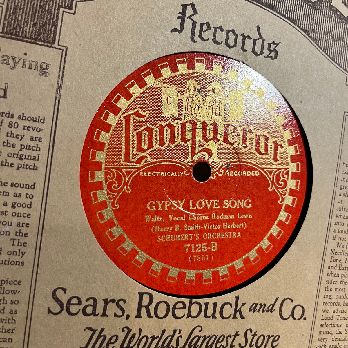 Dixie Marimba Players / Schubert's Orchestra - Ah! Sweet Mystery Of Life / Gypsy Love Song (78RPM 10" RECORD) | Near Mint (NM) Very Good Plus (VG+)-Music History