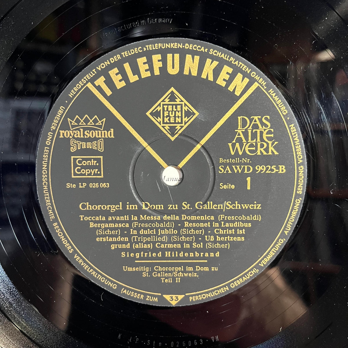 Girolamo Frescobaldi - Die Alte Orgel Im Dom Zu St. Gallen/Schweiz | Near Mint (NM) Near Mint (NM)-Music History