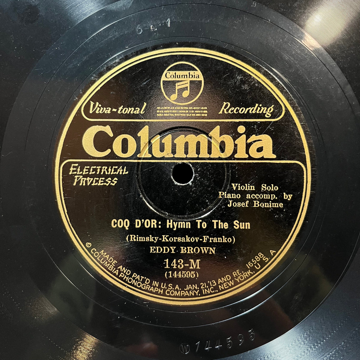 Eddy Brown (2) - Coq D'Or: Hymn To The Sun / Song Of India (Sadko)(78RPM 10") | Near Mint (NM or M-) Generic-Music History