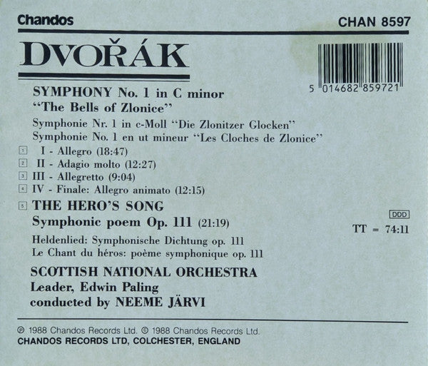 Symphony No. 1 ' The Bells Of Zlonice' - The Hero's Song Symphonic Poem Op. 111 (CD) | Near Mint (NM) Near Mint (NM)-Music History