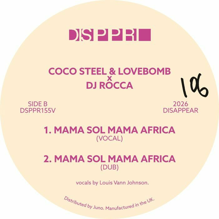 Coco Steel & Lovebomb - (PRESALE 8/17/26) Echoes In My Mind / Mama Sol Mama Africa (VINYL) | Mint (M) Mint (M)-Music History