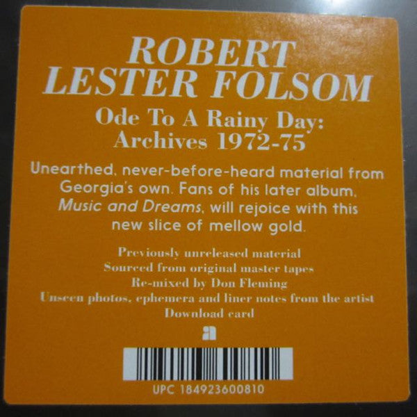 Ode To A Rainy Day: Archives 1972-1975 | Mint (M)-Music History