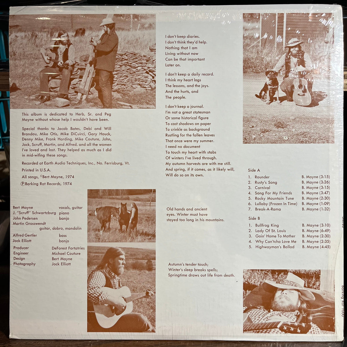 Bert Mayne - Alternate Plan "B" (VINYL) | Mint (M) Mint (M)-Music History