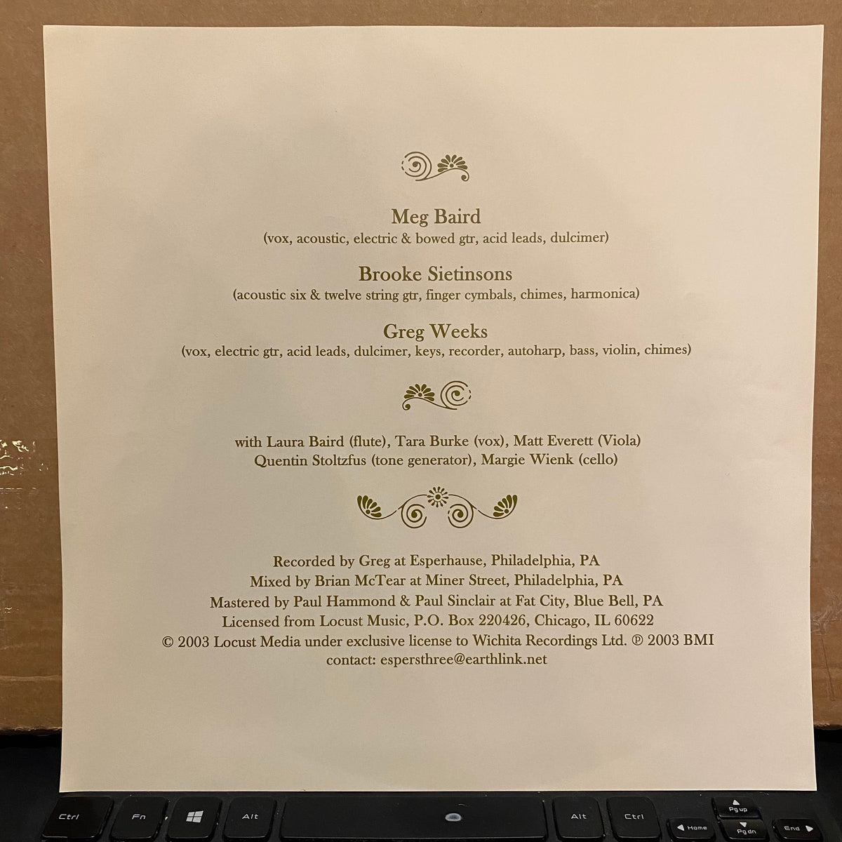 Espers - Espers | Excellent (EX) Excellent (EX)-Music History