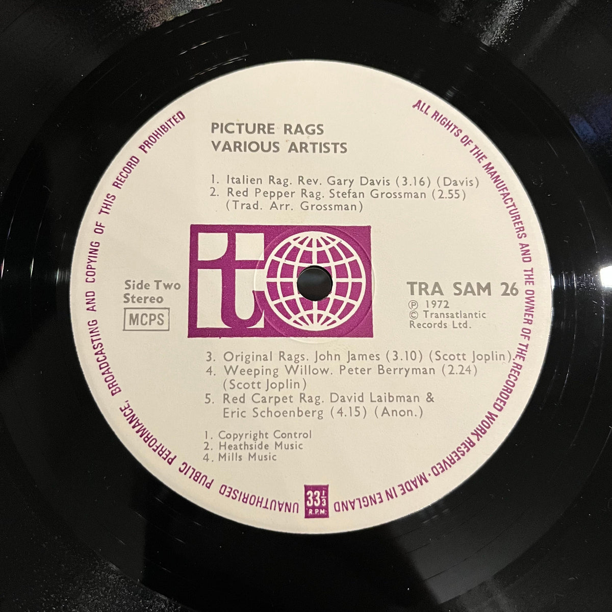 Various - Picture Rags | Excellent (EX) Near Mint (NM)-Music History