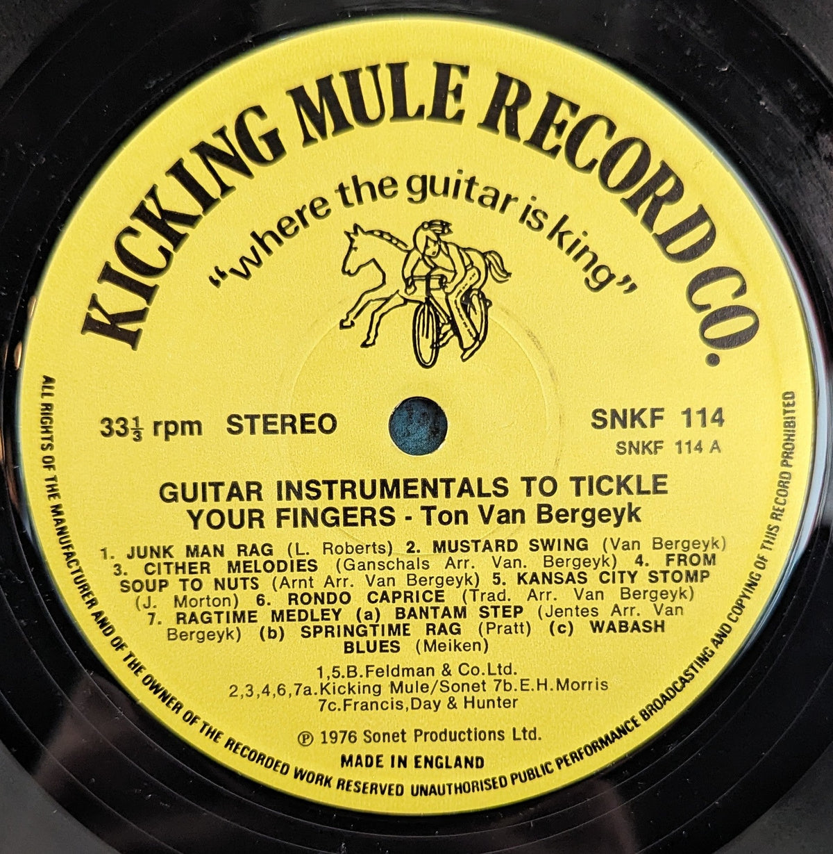 Ton Van Bergeijk - Guitar Instrumentals To Tickle Your Fingers | Near Mint (NM) Near Mint (NM)-Music History