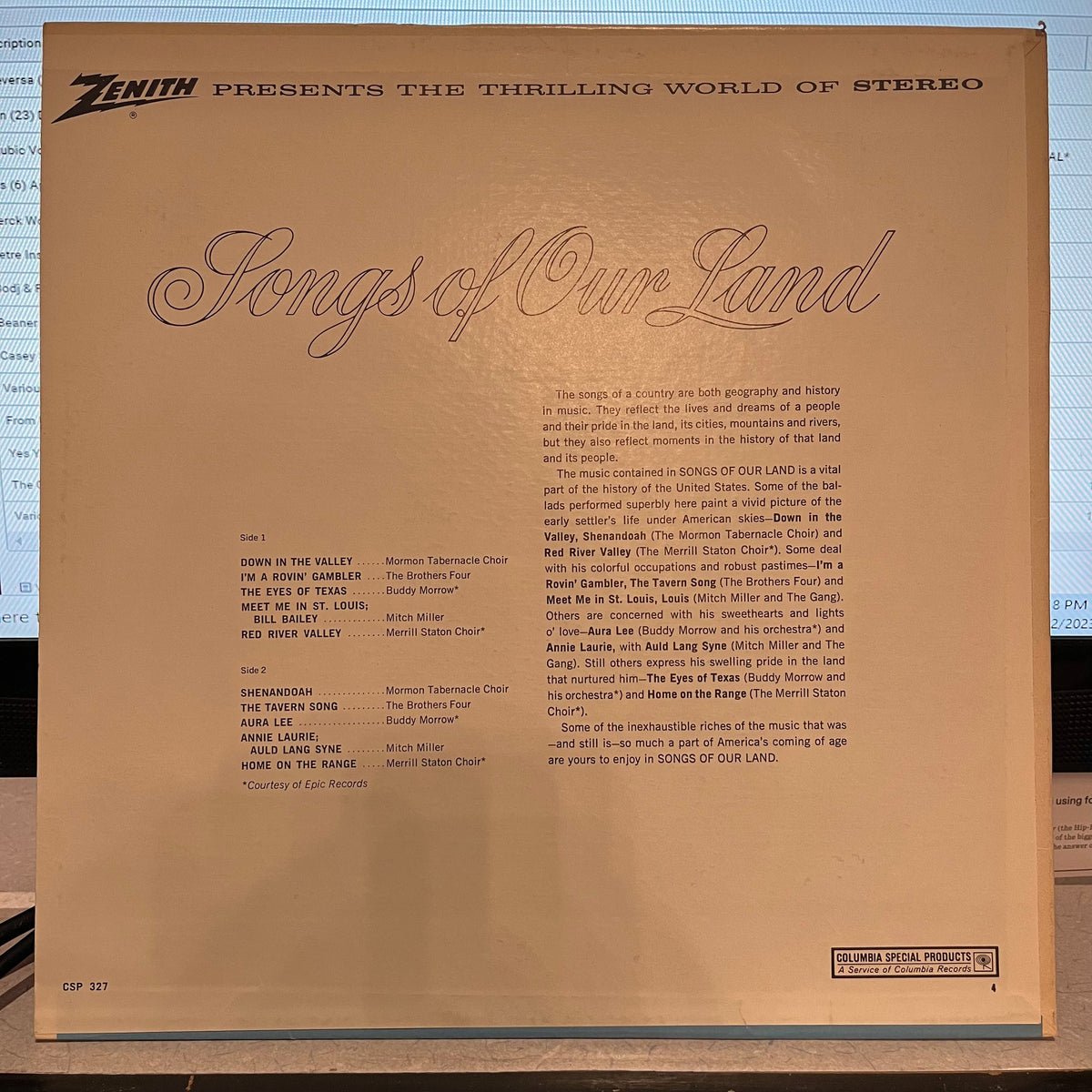 Various - Zenith Presents Songs Of Our Land | Near Mint (NM) Near Mint (NM)-Music History