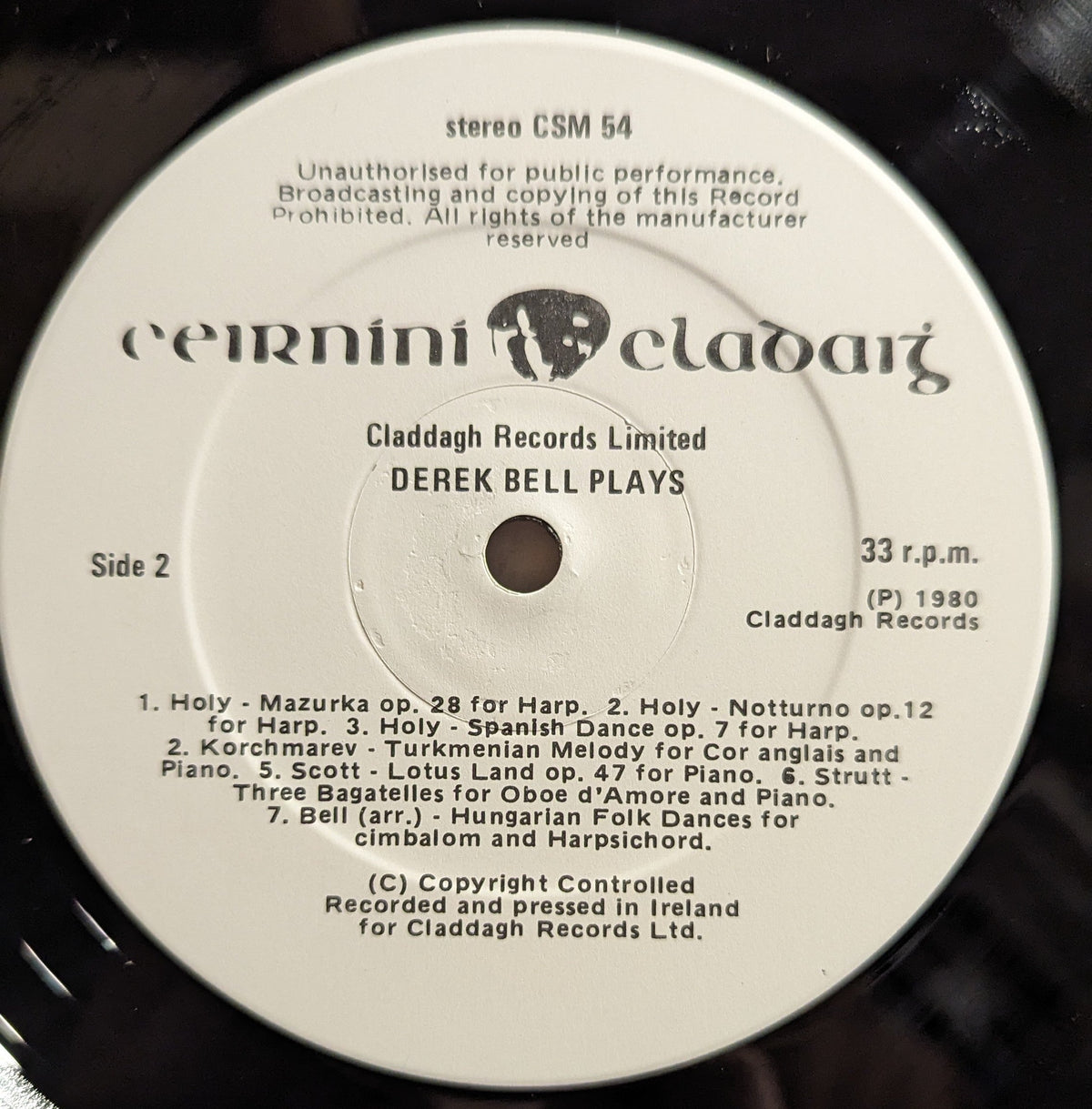 Derek Bell - Derek Bell Plays With Himself | Near Mint (NM) Near Mint (NM)-Music History