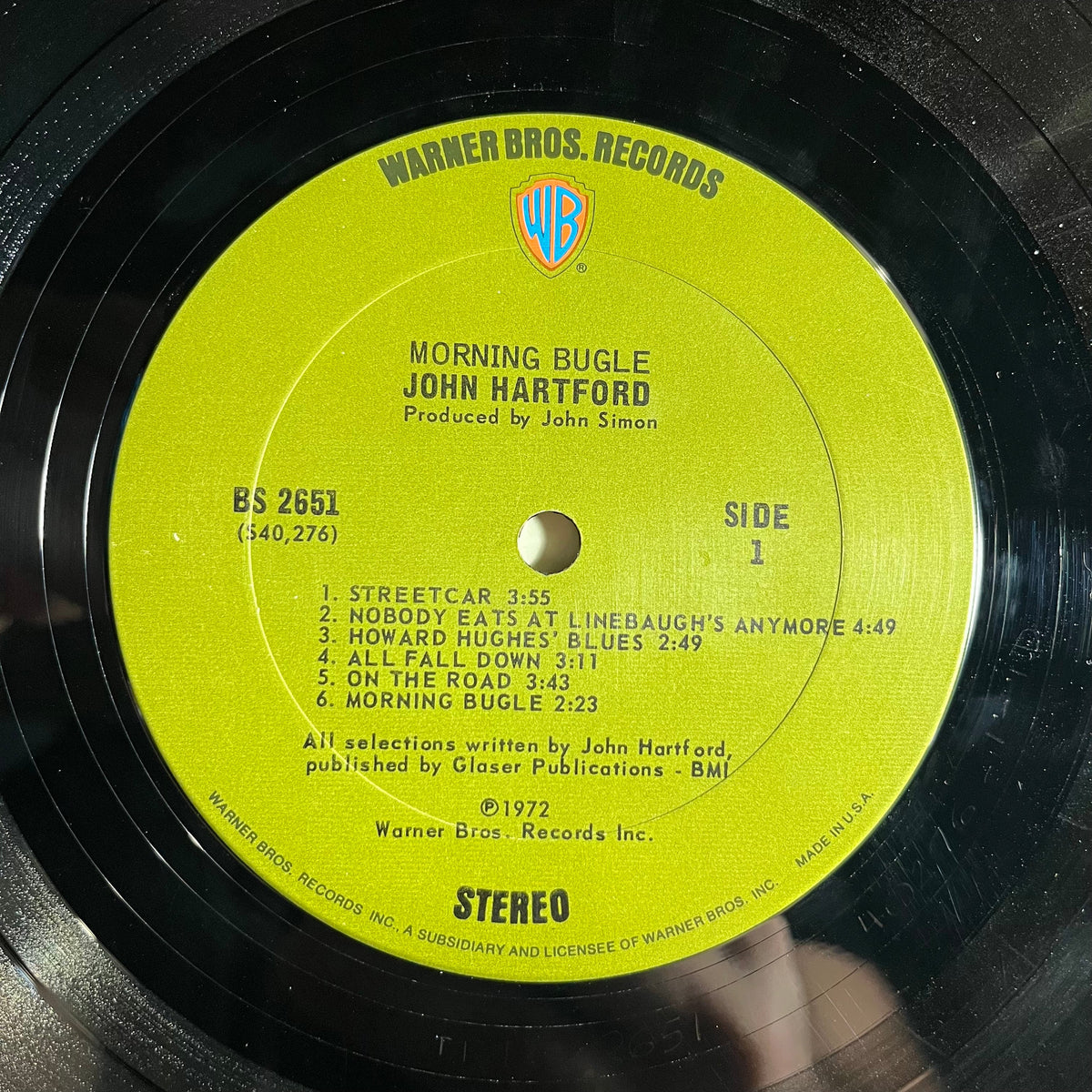 John Hartford - Morning Bugle *TERRE HAUTE* | Very Good (VG) Very Good Plus (VG+)-Music History