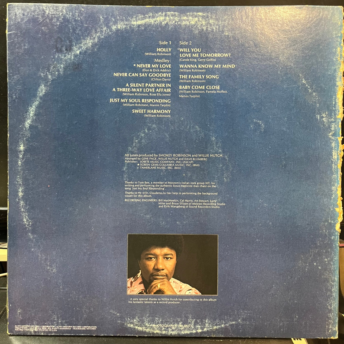 Smokey Robinson - Smokey (VINYL LP TAMLA T 328L DJ 1973) | USED Near Mint (NM or M-) Very Good (VG)-Music History