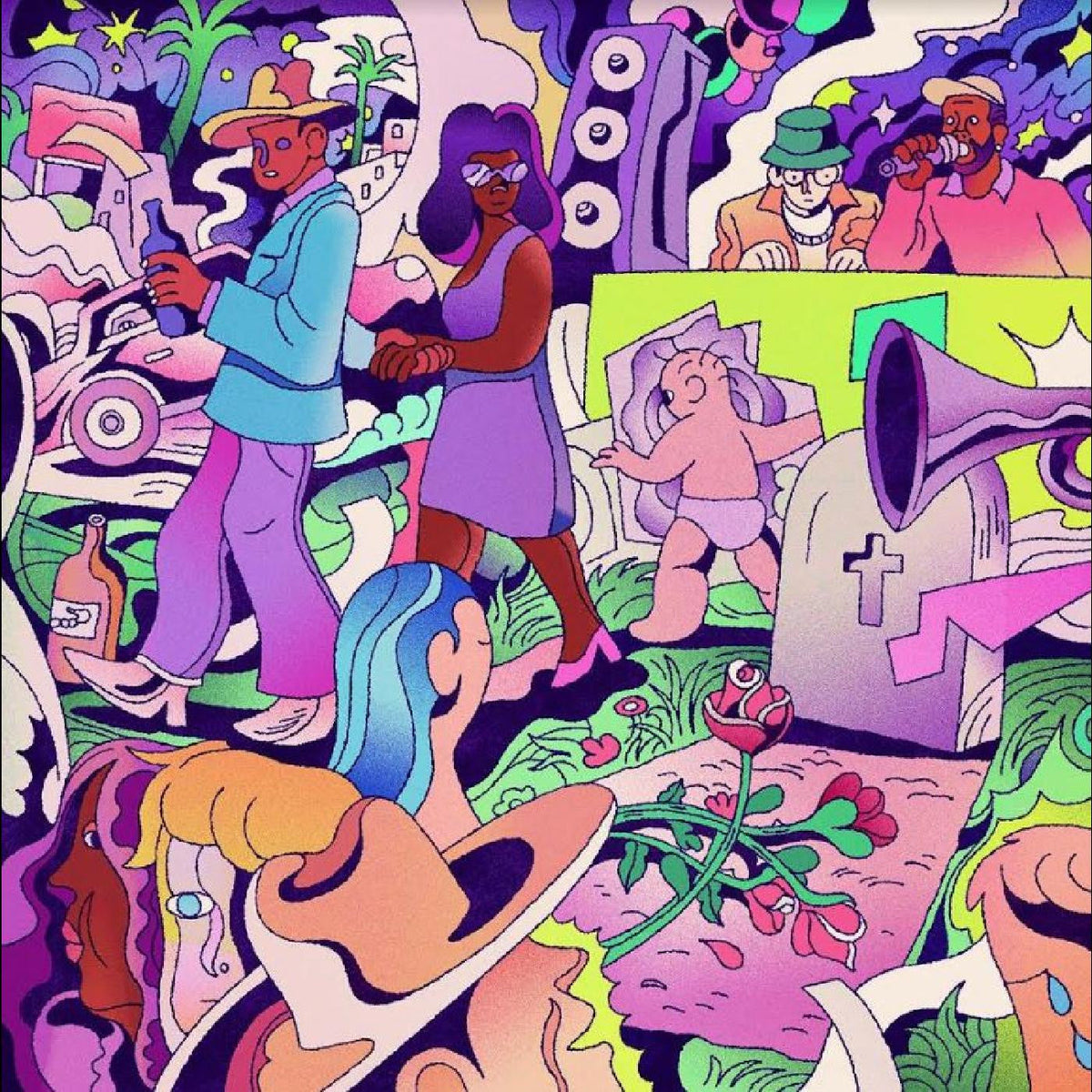 Fat Tony & Taydex - I Will Make a Baby in this Damn Economy (DJ SCREW PURPLE VINYL) |-Music History