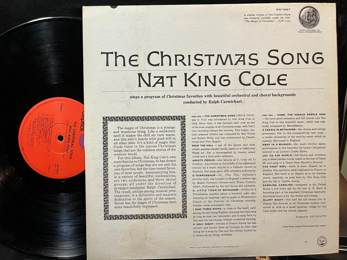Nat King Cole - The Christmas Song (VINYL LP CAPITOL SW-1967 1971) | Excellent+ (EX+) Excellent+ (EX+)-Music History
