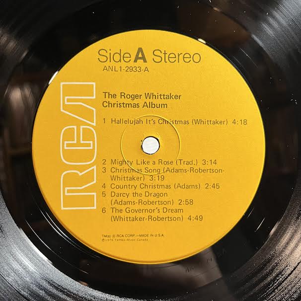 Roger Whittaker - The Roger Whittaker Christmas Album (VINYL) | Near Mint (NM) Near Mint (NM)-Music History
