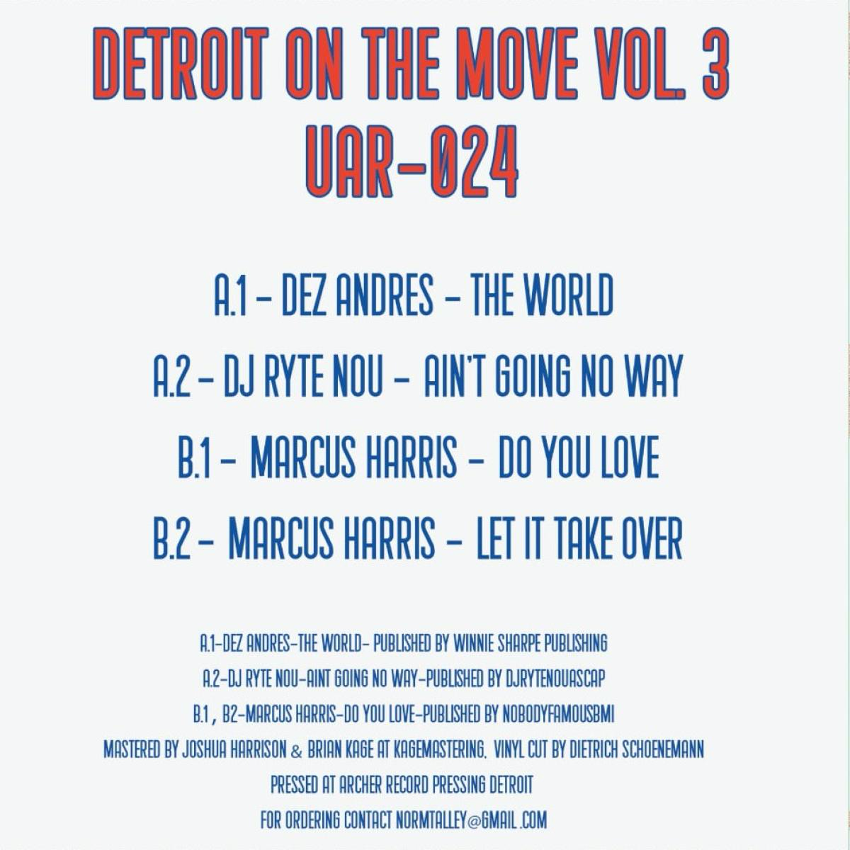Various - Detroit On The Move Vol 3 (VINYL) | Mint (M) Mint (M)-Music History