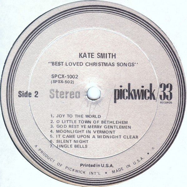 Kate Smith (2) - O Come All Ye Faithful | Near Mint (NM) Near Mint (NM)-Music History