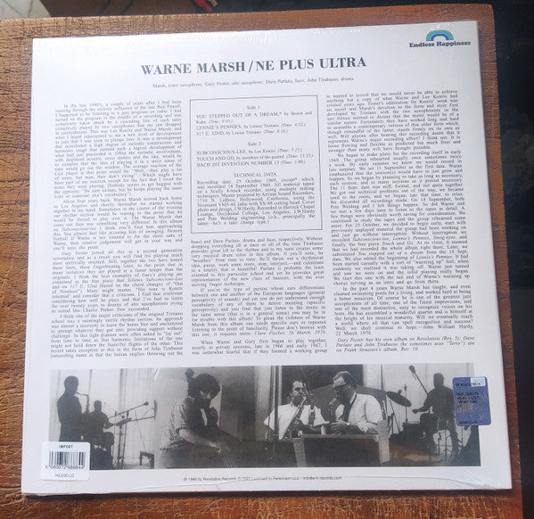 Warne Marsh - Ne Plus Ultra (VINYL) |-Music History