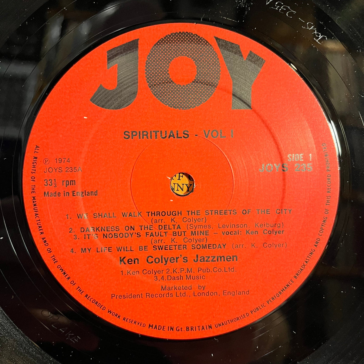 Ken Colyer's Jazzmen - Spirituals Volume 1 *UK* | Near Mint (NM) Near Mint (NM)-Music History