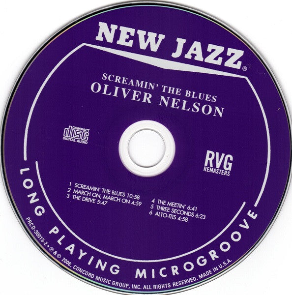 Oliver Nelson - Screamin' The Blues (CD) | Near Mint (NM) Near Mint (NM)-Music History