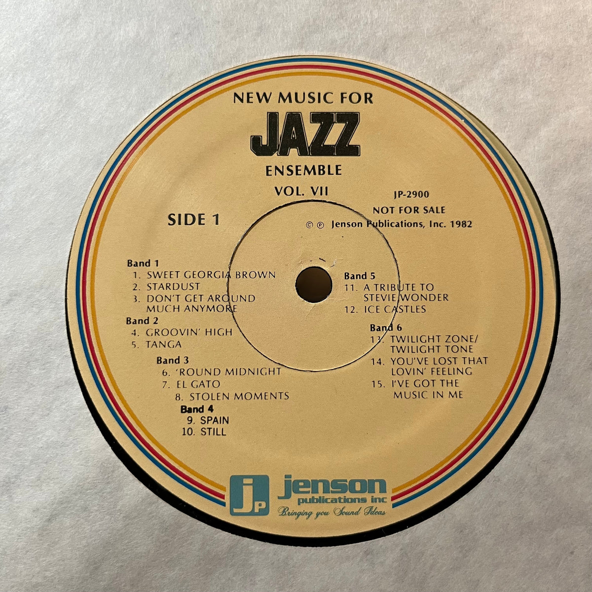 Various - New Music For Jazz Ensemble Vol. VII (VINYL LP JENSON PUBLICATIONS INC. JP-2900 1982) | USED Near Mint (NM or M-) Excellent+ (EX+)-Music History