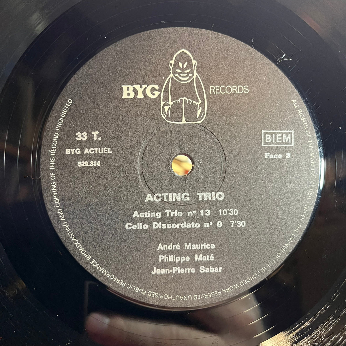 Acting Trio - Acting Trio (FRANCE VINYL) | Near Mint (NM) Near Mint (NM)-Music History