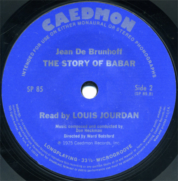 Jean De Brunhoff - The Story Of Babar The Little Elephant | Near Mint (NM) Very Good Plus (VG+)-Music History