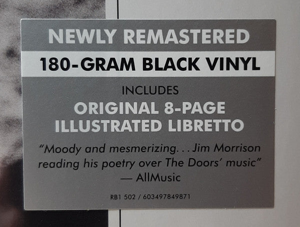 Jim Morrison, The Doors An American Prayer - Music By The Doors Elektra LP, Album, RE, RM, Gat Mint (M) Mint (M)-Music History