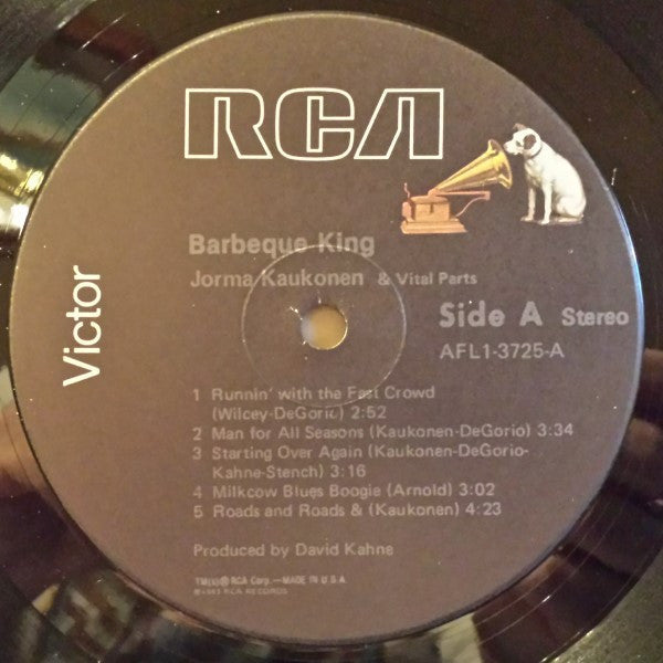 Jorma Kaukonen & Vital Parts - Barbeque King | Near Mint (NM) Near Mint (NM)-Music History
