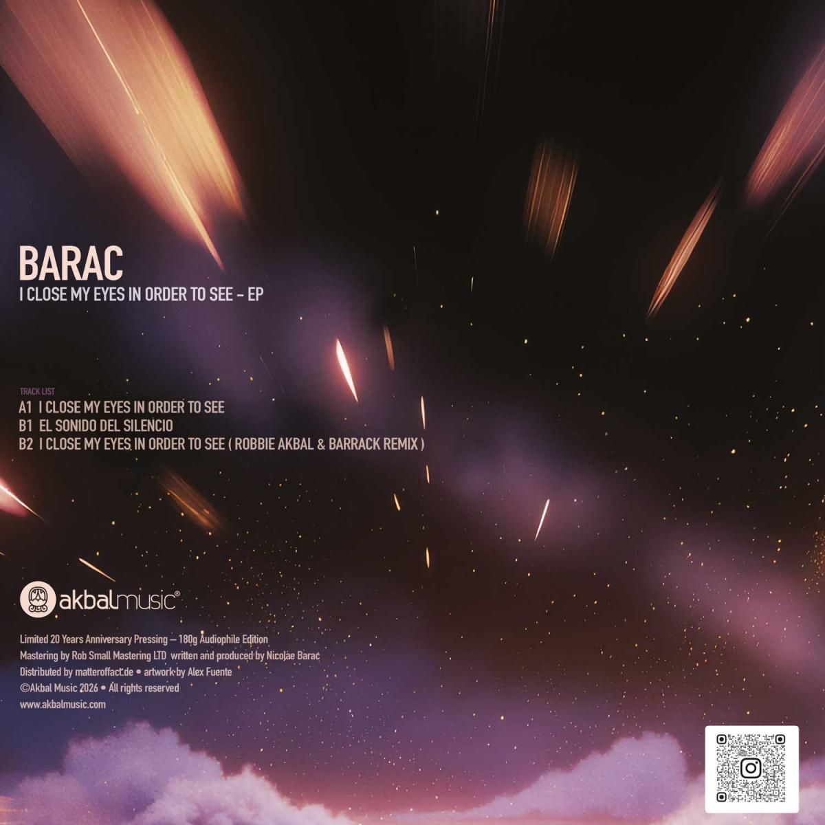 Barac - (PRESALE 08/28/26) i close my eyes in order to see (VINYL 12" akbal music AKBAL005 2026) | NEW-Music History