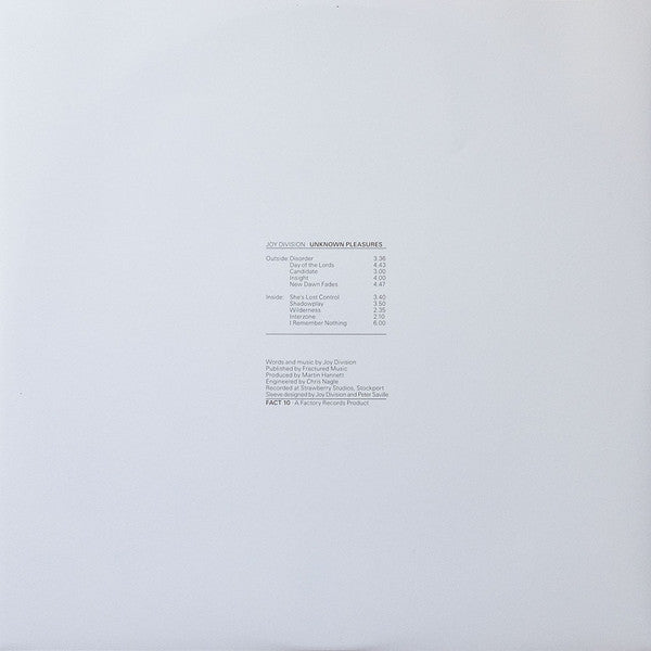 Joy Division - Unknown Pleasures | Mint (M) Mint (M)-Music History