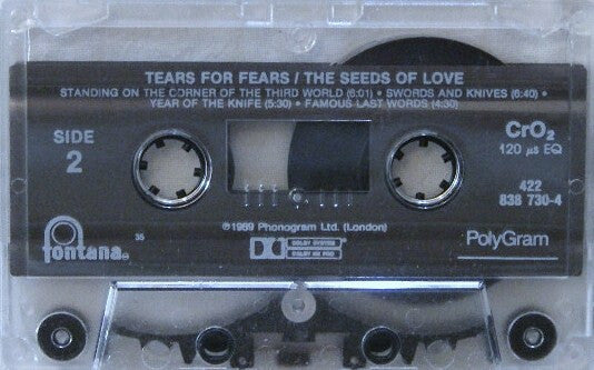 Tears For Fears - The Seeds Of Love *CASSETTE* | Near Mint (NM) Near Mint (NM)-Music History