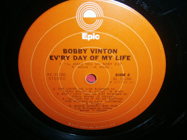 Bobby Vinton - Ev'ry Day Of My Life | Mint (M) Mint (M)-Music History