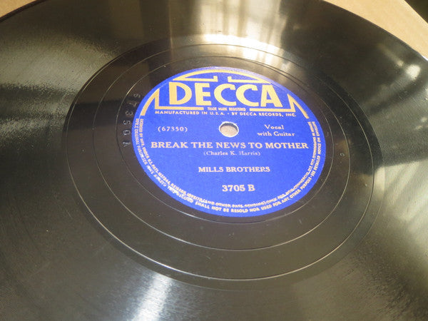 The Mills Brothers - Darling Nelly Gray / Break The News To Mother | Excellent (EX) Generic-Music History