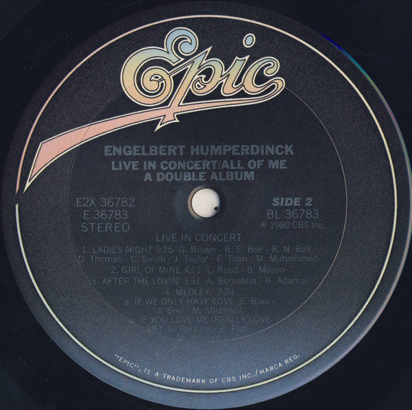 Engelbert Humperdinck - Live In Concert And All Of Me / A Double Album | Near Mint (NM) Near Mint (NM)-Music History