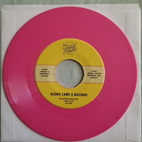 Bitter Branches - Along Came A Bastard b/w Fraudulent )PINK VINYL 7") | Mint (M) Mint (M)-Music History