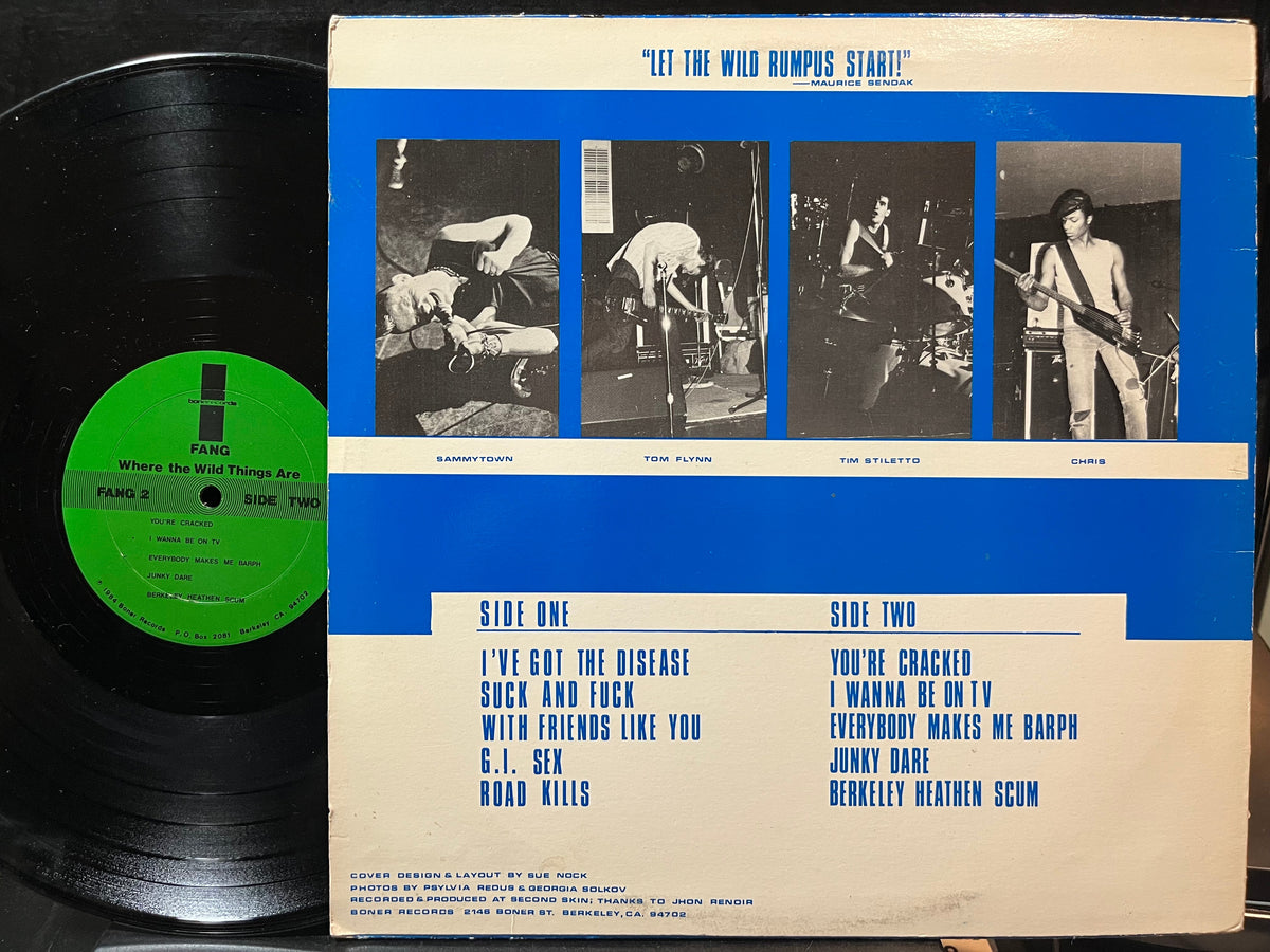 Fang - Where The Wild Things Are (VINYL LP BONER FANG 2) | USED Excellent (EX) Excellent (EX)-Music History