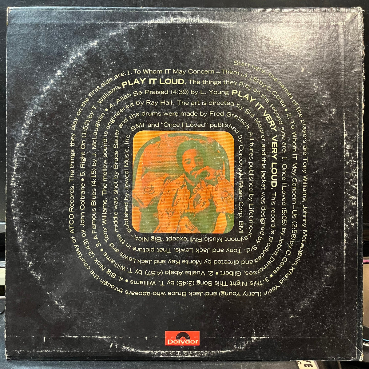 The Tony Williams Lifetime - (Turn It Over)(VINYL LP POLYDOR 24-4021 1970) | Near Mint (NM or M-) Very Good (VG)-Music History
