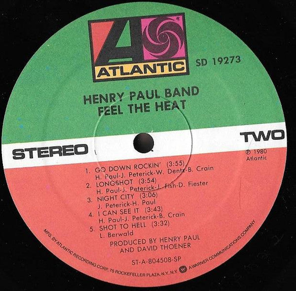 Henry Paul Band - Feel The Heat (VINYL) | Mint (M) Near Mint (NM)-Music History