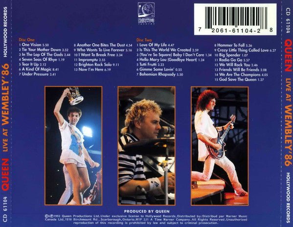 Queen - Live At Wembley '86 (2xCD) | Near Mint (NM) Excellent+ (EX+)-Music History